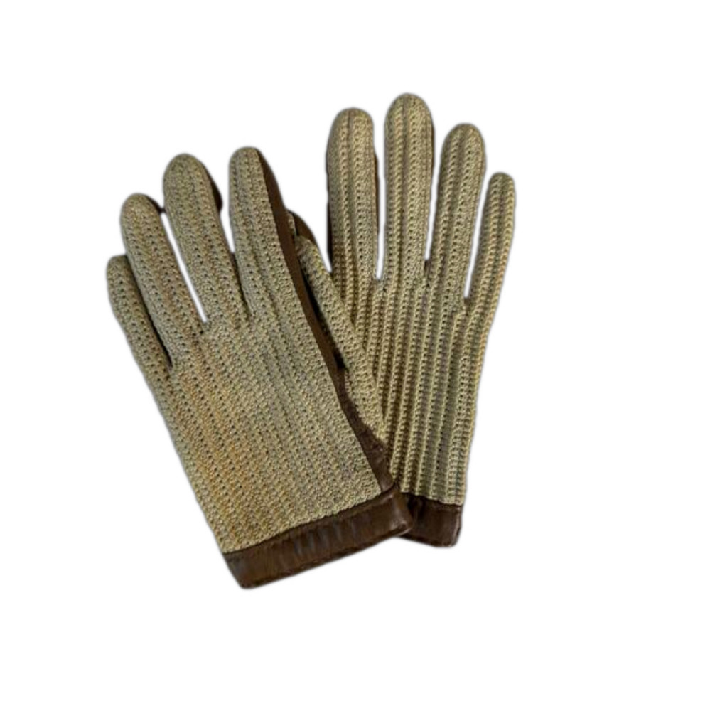 Vintage Fownes Knit Upper Driving Gloves WPL‎ 9522 Size 7